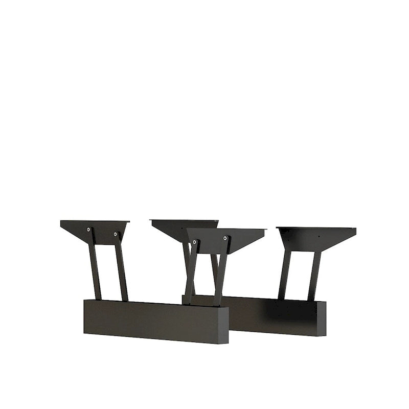 Table basse relevable jaune clair avec 4 tabourets et 2 tiroirs, 4 places