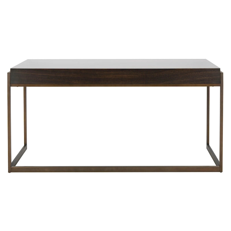Bureau à 3 tiroirs argenté / gris clair / noyer pour 1 personne