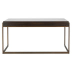 Bureau à 3 tiroirs argenté / gris clair / noyer pour 1 personne