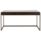 Bureau à 3 tiroirs argenté / gris clair / noyer pour 1 personne