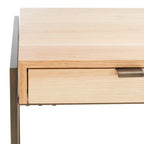 Bureau à 3 tiroirs argenté / gris clair / noyer pour 1 personne