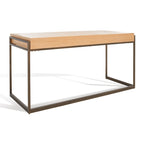 Bureau à 3 tiroirs argenté / gris clair / noyer pour 1 personne