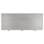 Bureau à 3 tiroirs argenté / gris clair / noyer pour 1 personne
