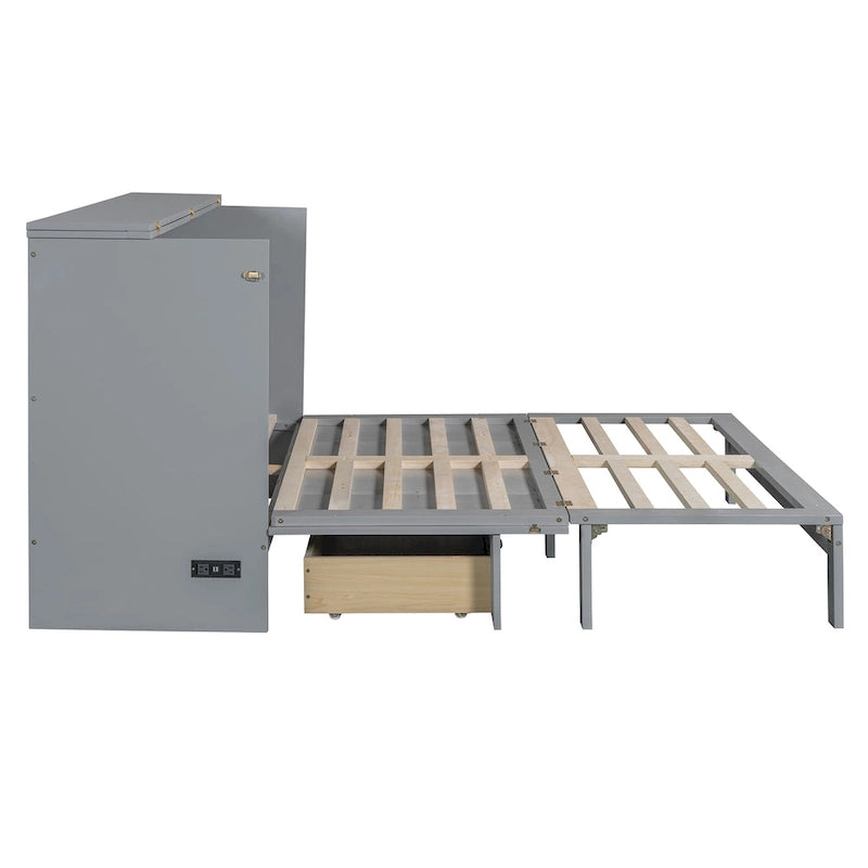 Lit escamotable Queen Size avec grands tiroirs