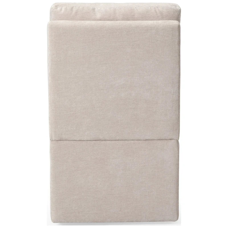 Chaise de salle à manger sans accoudoirs Olive/Crème/Gris clair/Taupe avec rangement et roulettes (lot de 2)