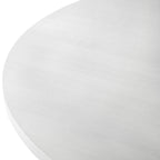 Ensemble de table à manger ronde pour 2 personnes (gris/blanc/marron) avec chaises en similicuir