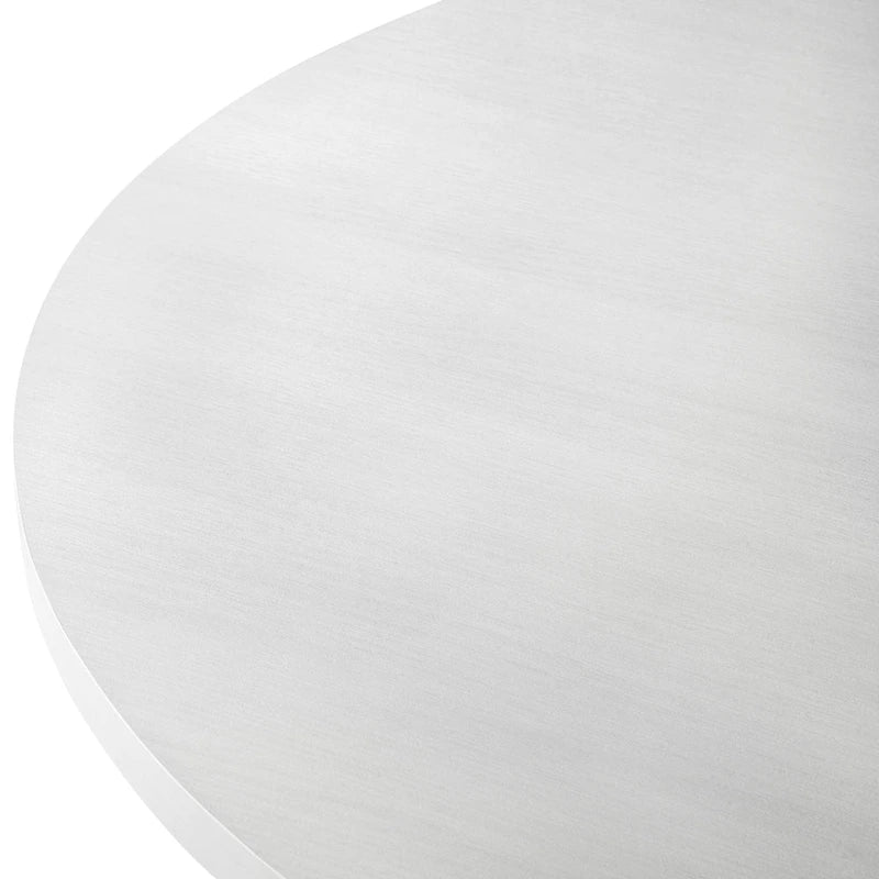 Ensemble de table à manger ronde pour 2 personnes (gris/blanc/marron) avec chaises en similicuir