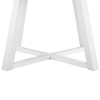 Ensemble de table à manger ronde pour 2 personnes (gris/blanc/marron) avec chaises en similicuir