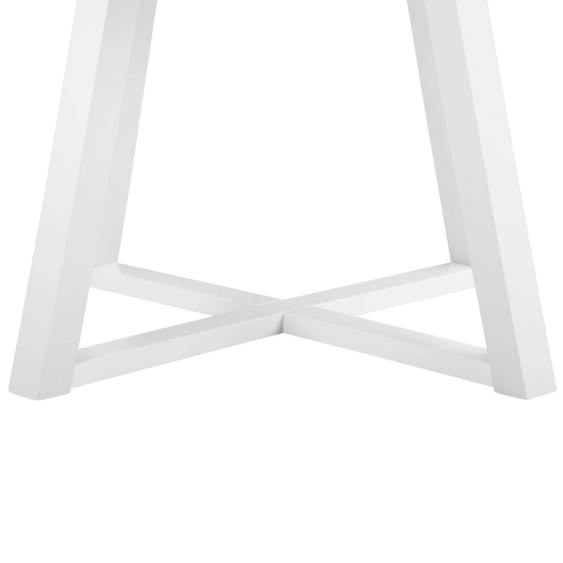 Ensemble de table à manger ronde pour 2 personnes (gris/blanc/marron) avec chaises en similicuir