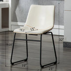Ensemble de table à manger ronde pour 2 personnes (gris/blanc/marron) avec chaises en similicuir