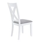 Ensemble table et chaises en bois 5 pièces, ensemble de salle à manger de cuisine pour 4 avec table rectangulaire et 4 chaises rembourrées à dossier en X