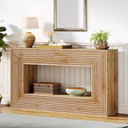 Console étroite en bois de 150 cm de long pour salon, table d'entrée