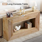 Console étroite en bois de 150 cm de long pour salon, table d'entrée
