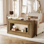 Console étroite en bois de 150 cm de long pour salon, table d'entrée