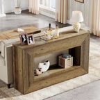 Console étroite en bois de 150 cm de long pour salon, table d'entrée