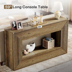 Console étroite en bois de 150 cm de long pour salon, table d'entrée