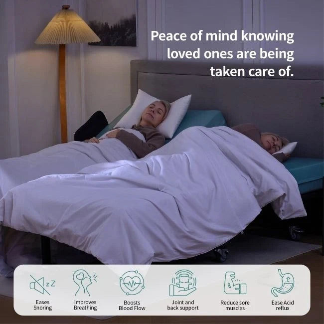 Cadre de lit réglable Twin XL et matelas 6, lit zéro gravité avec barres latérales