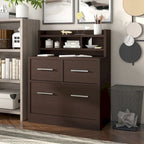 Greene Transitional 3-Drawer Wood File Cabinet Work Station by Porch & Den