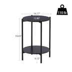 Table d'appoint/Table basse ronde à 2 niveaux avec plateau en marbre