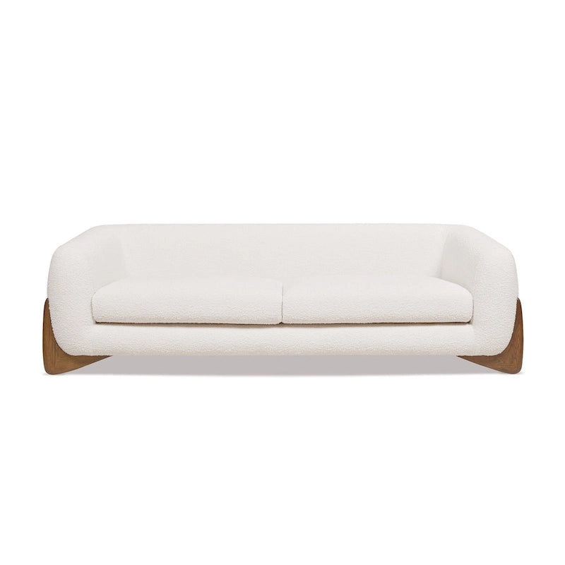 Canapé rembourré en sherpa de 90,5 pouces
