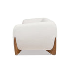 Canapé rembourré en sherpa de 90,5 pouces