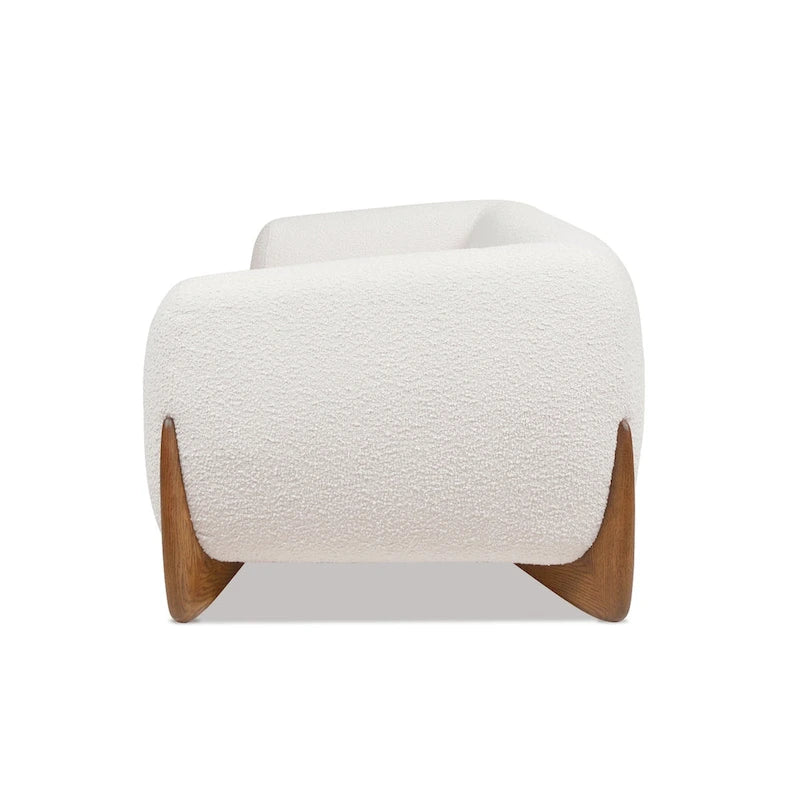 Canapé rembourré en sherpa de 90,5 pouces
