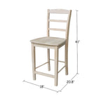 Tabouret en bois massif Madrid