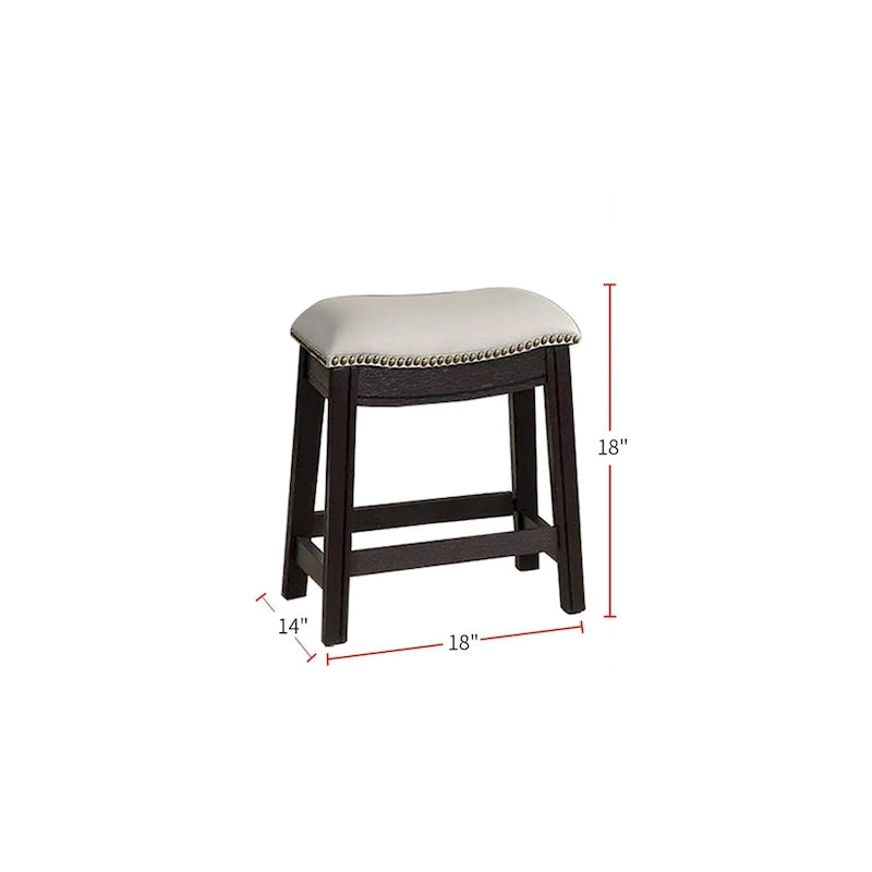 Tabouret de comptoir/bar en similicuir gris, lot de 2
