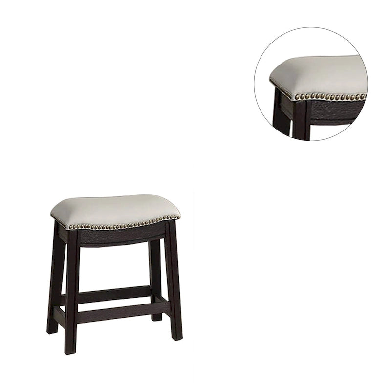 Tabouret de comptoir/bar en similicuir gris, lot de 2