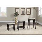 Tabouret de comptoir/bar en similicuir gris, lot de 2