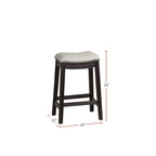 Tabouret de comptoir/bar en similicuir gris, lot de 2