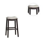 Tabouret de comptoir/bar en similicuir gris, lot de 2