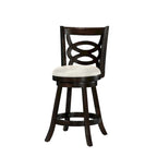 Tabourets de bar pivotants blancs hauteur comptoir, lot de 2