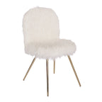 Fauteuil d'appoint en faux tissu blanc