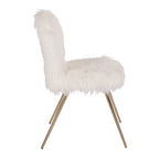Fauteuil d'appoint en faux tissu blanc