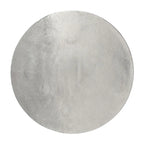 Table d'appoint en fonte d'aluminium argentée, une pièce