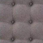 Pouf de cocktail tapissé gris/beige, carré, 1 personne