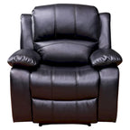Fauteuil inclinable planeur Club en cuir reconstitué noir/marron, 1 place