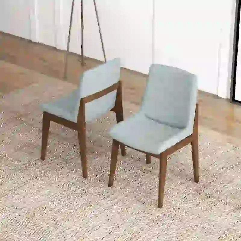 Chaise de salle à manger gris foncé/gris clair, lot de 2