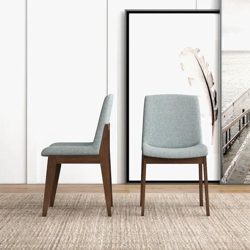 Chaise de salle à manger gris foncé/gris clair, lot de 2