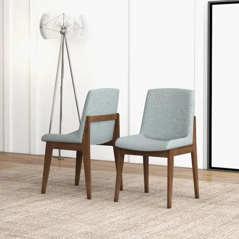 Chaise de salle à manger gris foncé/gris clair, lot de 2