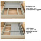 Lattes en bois d'épinette noire avec couvercle – Lit simple / Lit simple XL / Lit double / Grand lit / Très grand lit, 1 lit