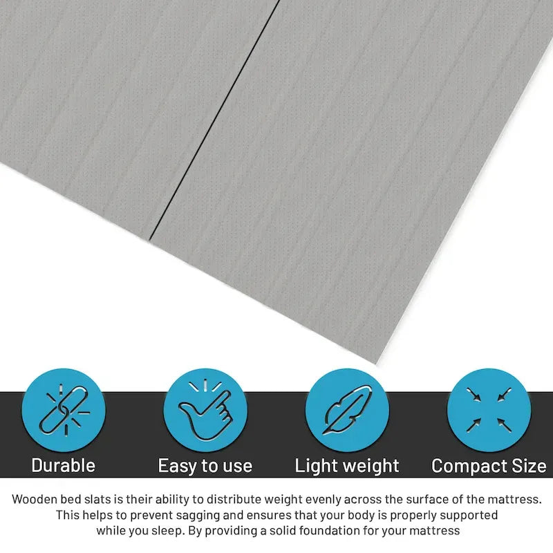 Lattes en bois d'épinette noire avec couvercle – Lit simple / Lit simple XL / Lit double / Grand lit / Très grand lit, 1 lit