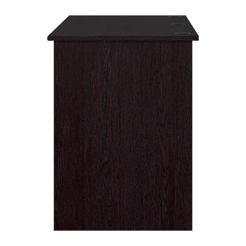 Bureau d'ordinateur 60 W Espresso Oak avec tiroirs, 1 personne