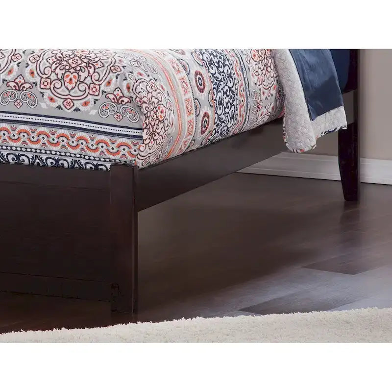 Lit plateforme Madison avec pied de lit et 2 tiroirs, couleur expresso