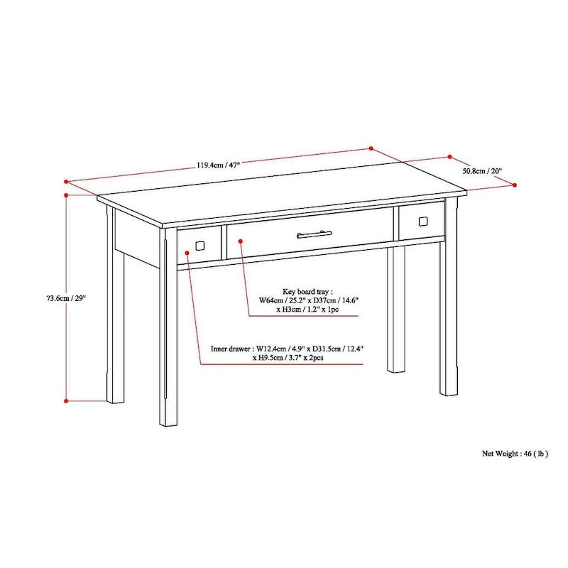 Bureau contemporain en bois massif