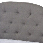 Lit de repos en tissu beige/gris – Grand lit et très grand lit, 1 place