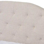 Lit de repos en tissu beige/gris – Grand lit et très grand lit, 1 place