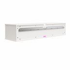 Meuble TV flottant de jeu noir/blanc pour 2 adultes, compatible avec les TV jusqu'à 60 po