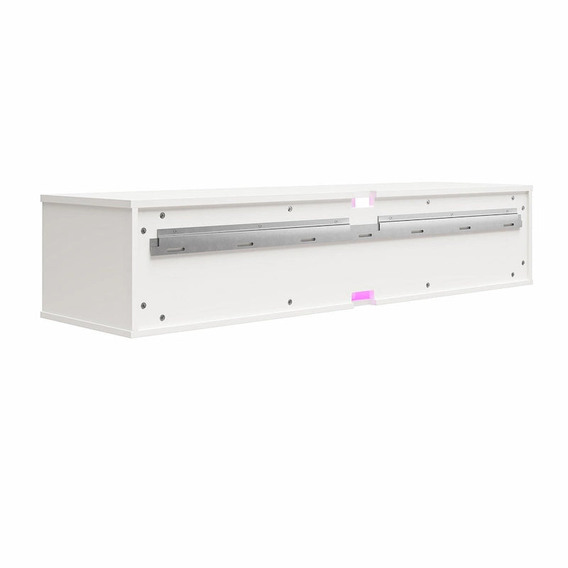 Meuble TV flottant de jeu noir/blanc pour 2 adultes, compatible avec les TV jusqu'à 60 po